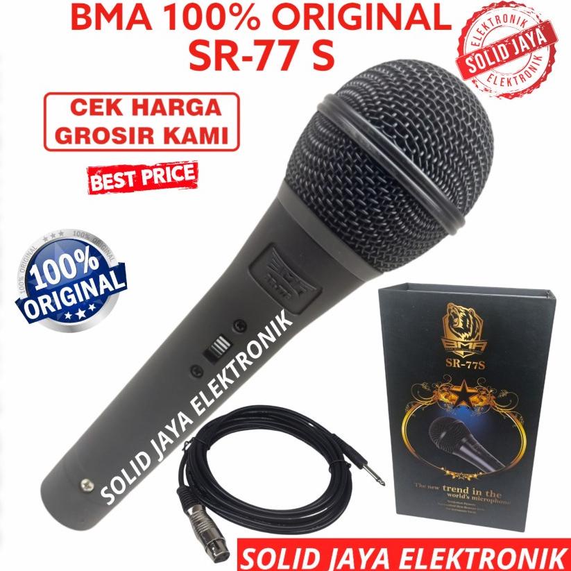 ℮ MIC MICROPHONE BMA SR-77S DYNAMIC KABEL CABLE SR77S SR 77S SR-77S SR-77 SR 77 VOKAL VOCAL KARAOKE 