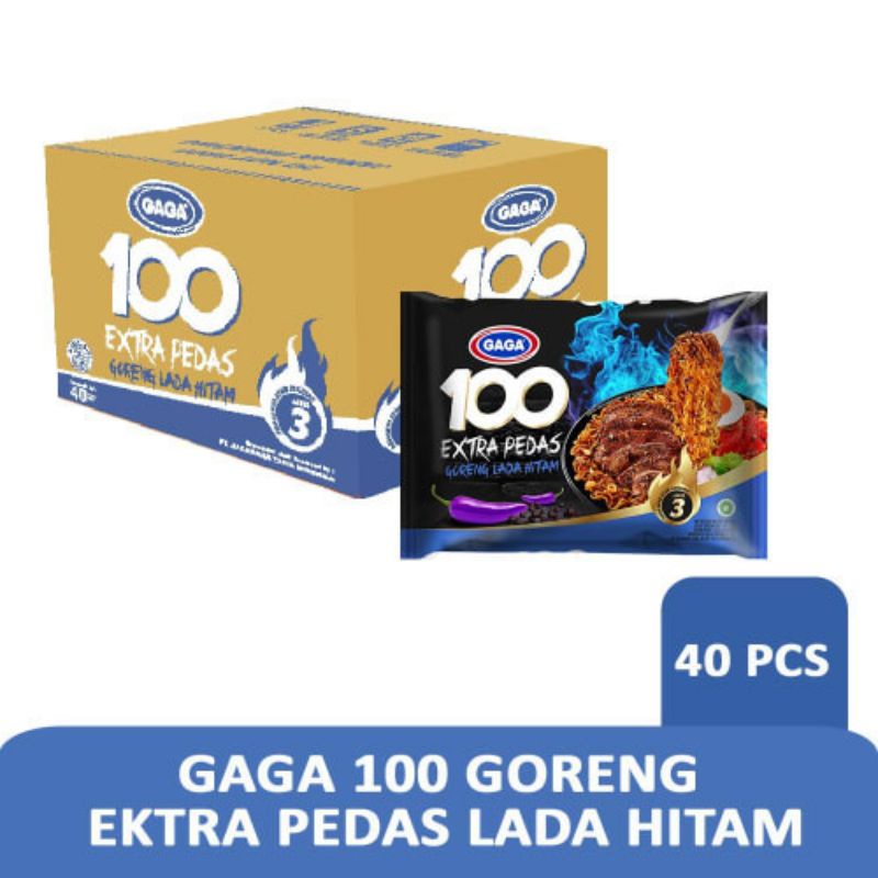 

Mie gaga goreng extra pedas lada hitam 1 DUS / 40 pcs