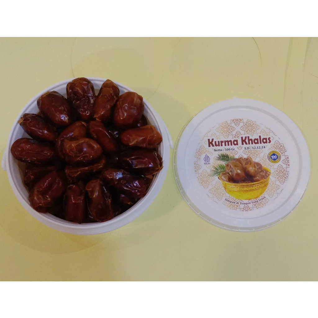 

Kurma Khalas Ember Super Premium Grade A korma arab lembut toples kurma murah enak lezat EXP 2025