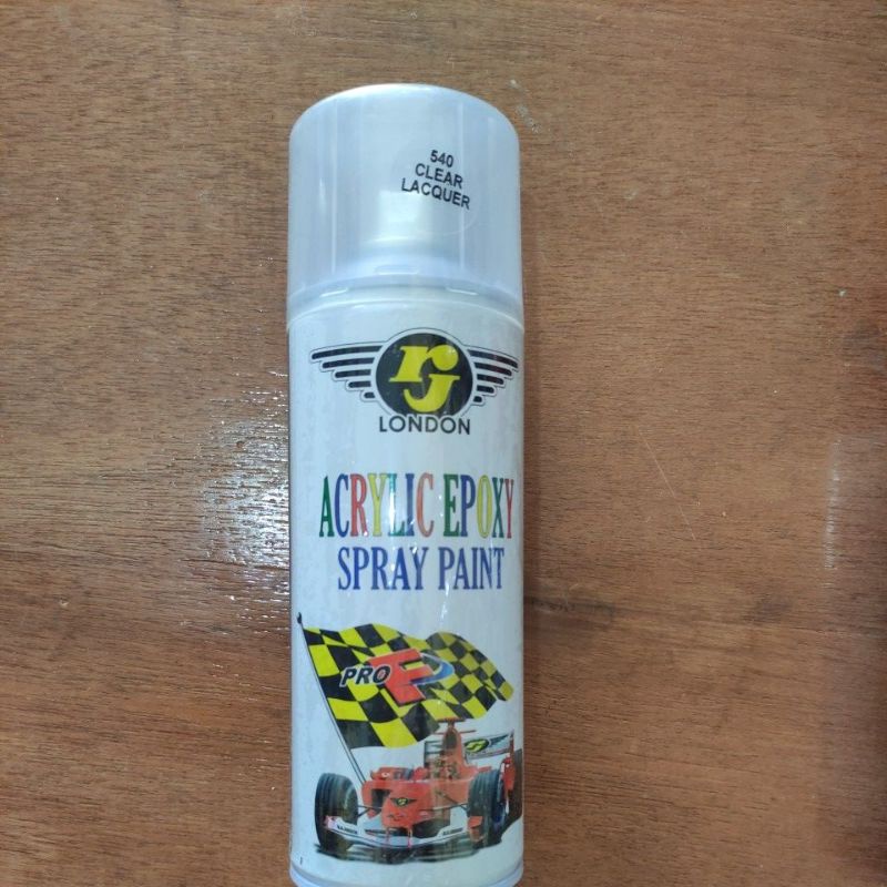 cat semprot RJ (clear lacquer) /acrylic epoxy spray pain RJ / cat kaleng RJ bening (400cc)