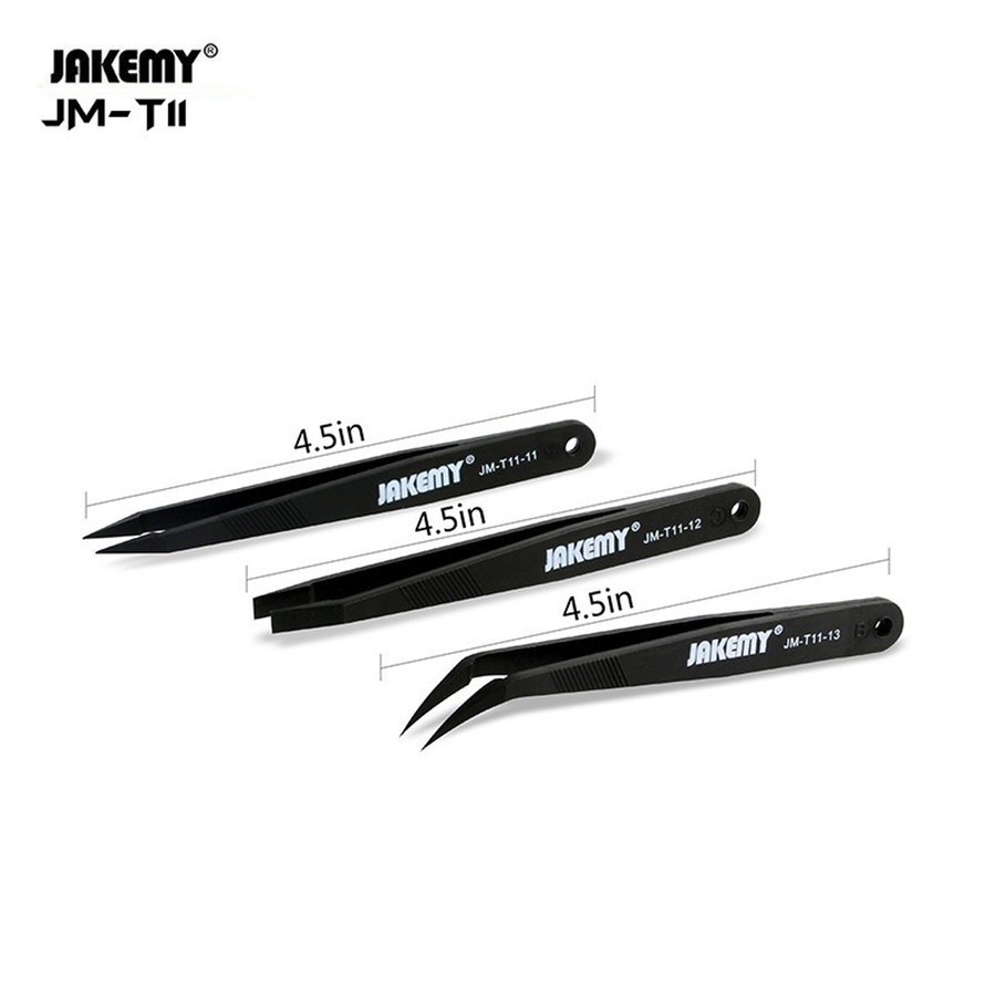 3 IN 1 ANTI-STSTIC PINSET TWEEZERS KIT REPAIR TOOL JAKEMY -JM-T11