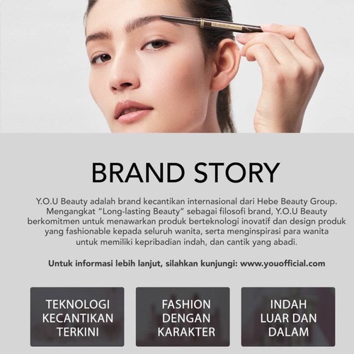 [BPOM][100%ORI&amp;READY]YOU Teardrop Brow Definer | Pensil Alis Waterproof | Pigmented Tahan Lama | Makeup Mata