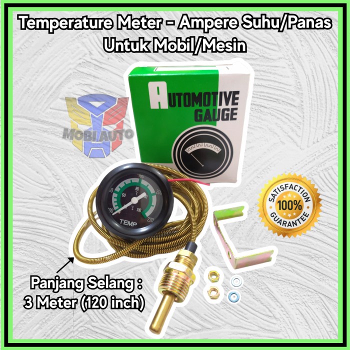 Ampere Panas/Suhu Temperatur Meter Pengukur Suhu Universal Mobil/Mesin