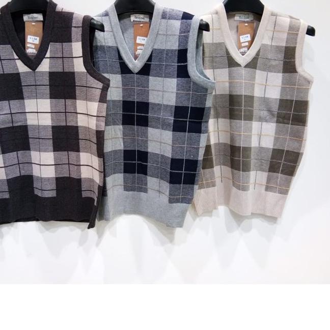 ➪ Mario Zegnoti - Sweater Rompi Rajut Bapak Krah V Pria Import () ☪