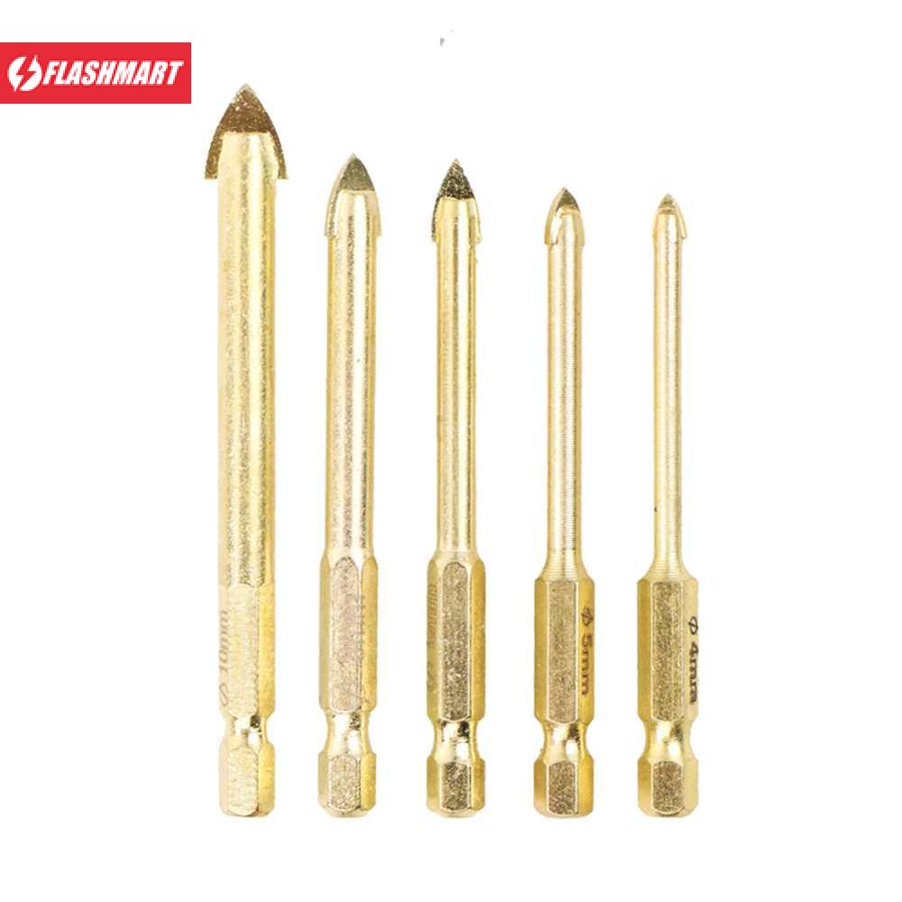 Flashmart Mata Bor Tungsten Drill Bit 4 5 6 8 10mm 5 PCS - MGDK002