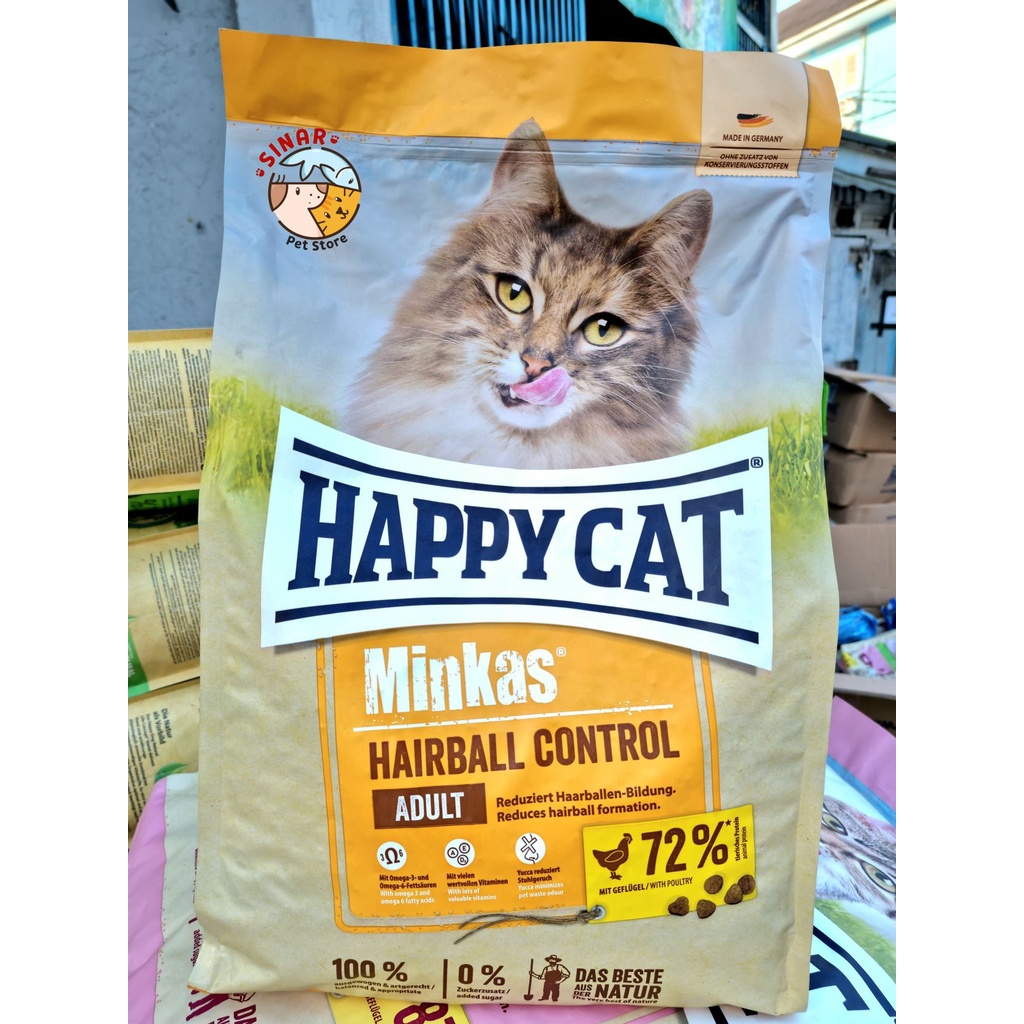 Happy Cat Minkas Hairball Control 1.5KG Makanan Kucing Anti Hair Ball