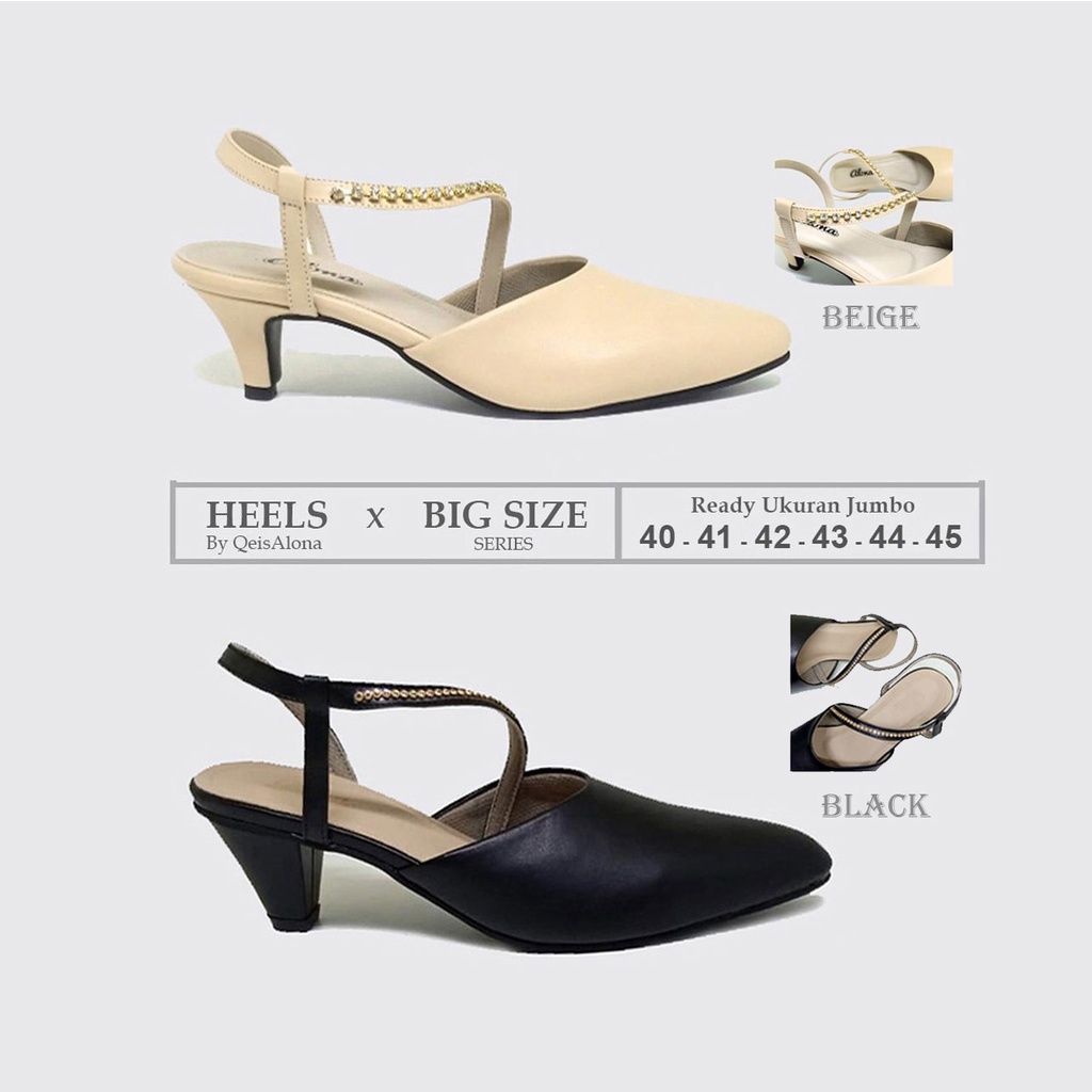 VICTORIAN MULES X ZAGIB | Sepatu Wanita Bustong Big Size Heels Pesta Cewe Ukuran Besar 40-45