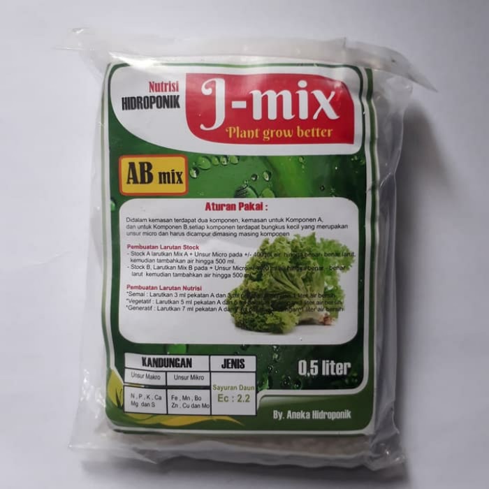 Nutrisi Ab Mix Hidroponik Sayuran Daun J-Mix/Pupuk Sayuran #Original