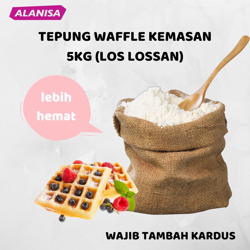 

HEMAT!! TEPUNG WAFFLE KEMASAN 5KG (LOSS LOSSAN)