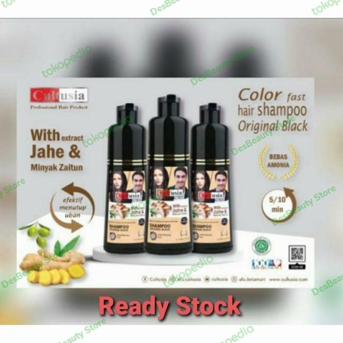 Shampoo Penghitam Rambut Uban Shampoo Jahe 160 ML Bonus Sarung Tangan