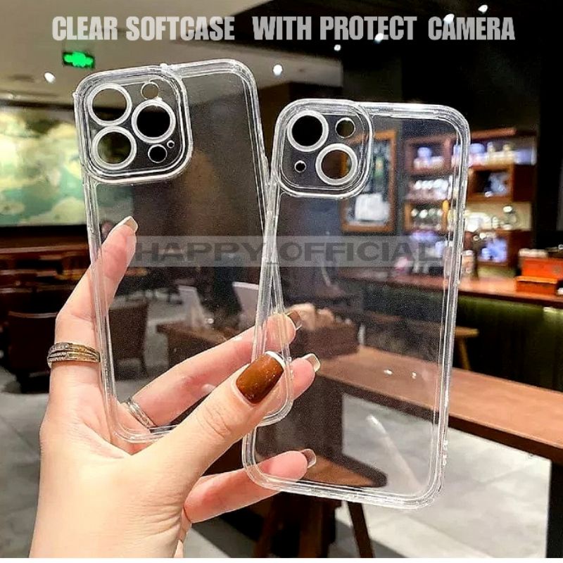 SOFTCASE BENING TRANSPARAN WITH PROTECT CAMERA ALL MERK OPPO