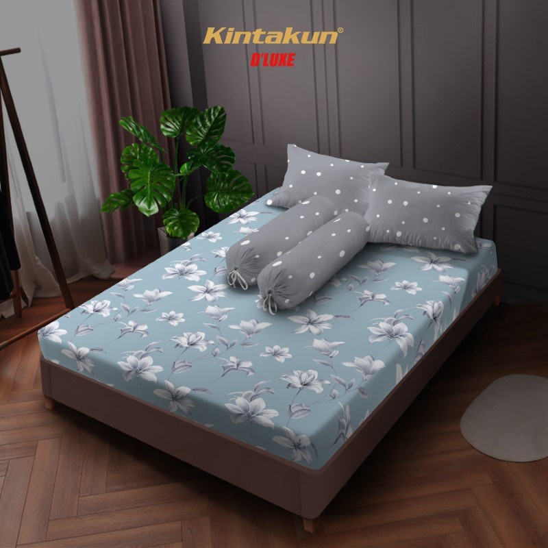 Kintakun Sprei 160 T30 Queen Flower Dluxe Nirmana Microfiber B2 Tinggi 30 cm (5in1)