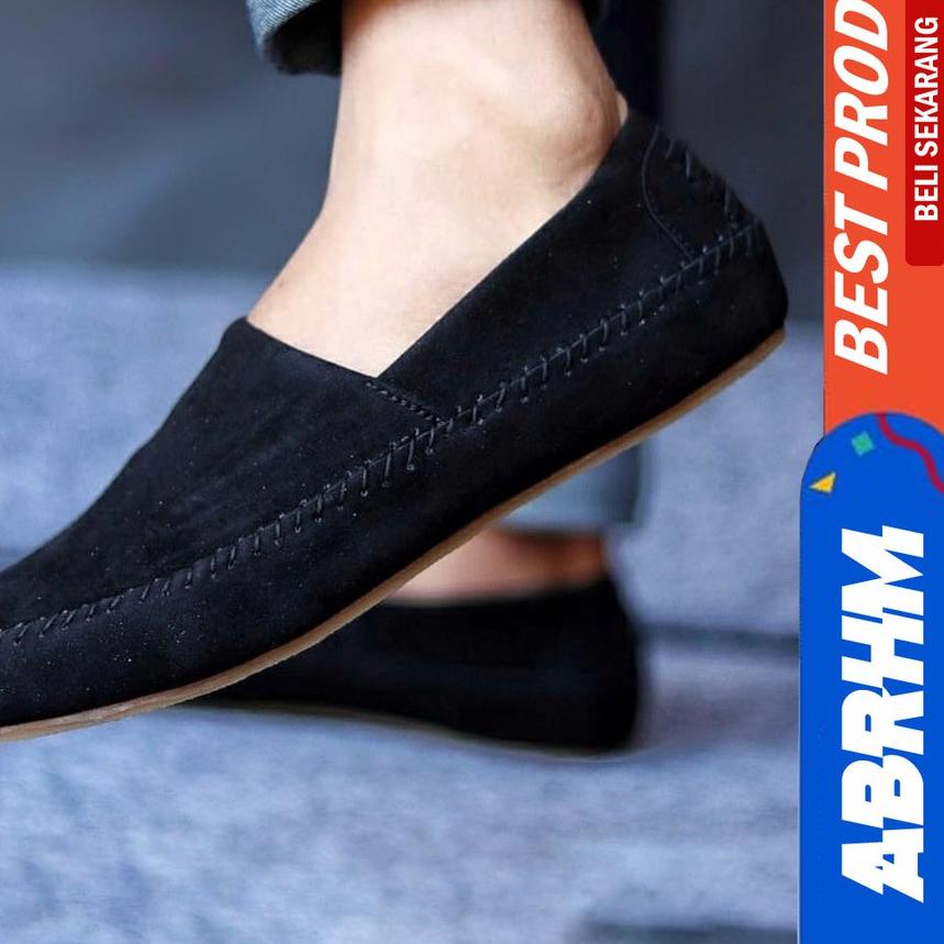 ☇ ABRHM x HUNICI - Sepatu Slip On Pria Sepatu Casual Pria Sepatu Kulit Syntetic Pria Sepatu Original