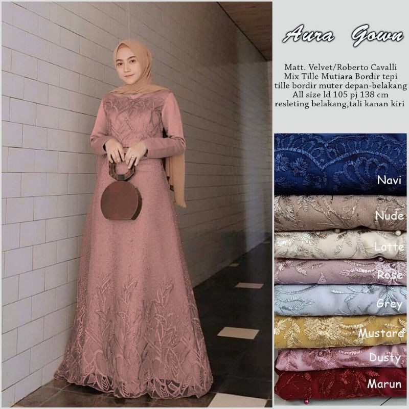 Gamis Sahita Maxi Aura Gown Aura Dress Brukat Tille Sahita Maxy Dres Pesta Dres Full Brukat Dress Termurah Dres Tile Full Gamis Brukat Full Gaun Pesta Mewah Gamis Kondangan Jumbo Dress Tile Apply Tali Dress Kondangan Gamis Bridesmaid Dress Pesta Mewah