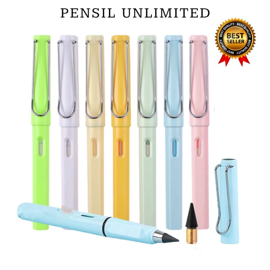 HC PENSIL ETERNAL TANPA BATAS / PENSIL AJAIB TANPA RAUTAN / PENSIL SEKOLAH TANPA ISI UNLIMITED / ETERNAL PENCIL / PENSIL ABADI TIDAK HABIS