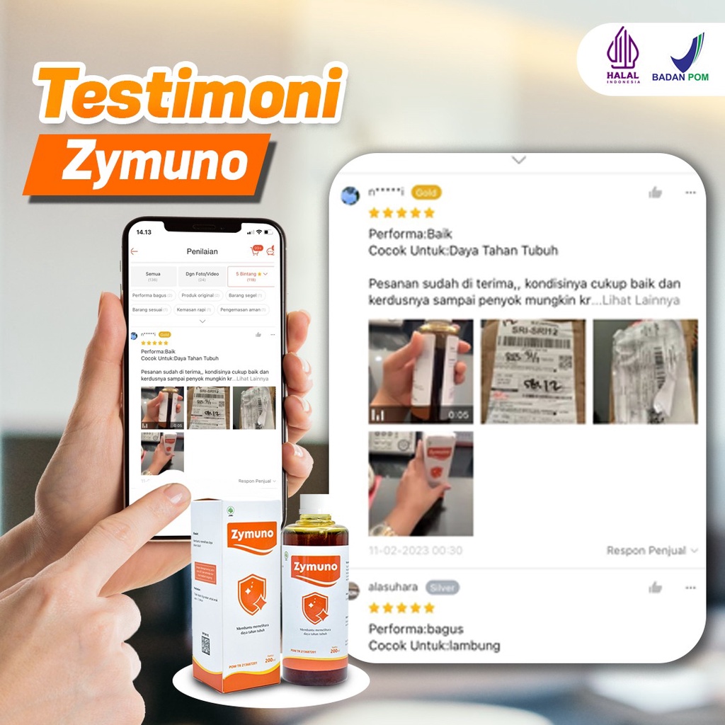 Zymuno Paket 3 Botol – Vitamin Herbal Cegah Flu Demam Batuk Tingkatkan Daya Tahan Tubuh Imun Masalah Pencernaan Jaga Kesehatan Tubuh Bantu Percepat Penyembuhan Penyakit