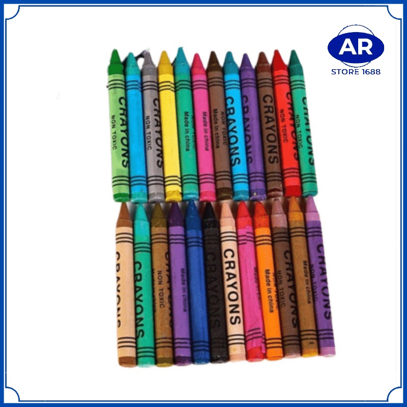 AR CRAYONS SET 24 COLOR / ART SET / PENSIL KRAYON ANAK SEKOLAH 24 WARNA