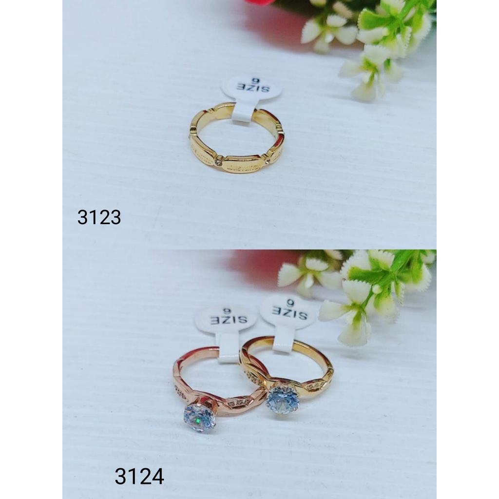 Cincin Titanium Permata Cantik Perhiasan Fashion 3123/3124