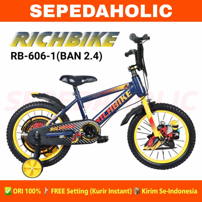 Best Seller Sepeda Anak Laki Bmx Richbike Rb 606 1 Ukuran 12 16 18 Inch