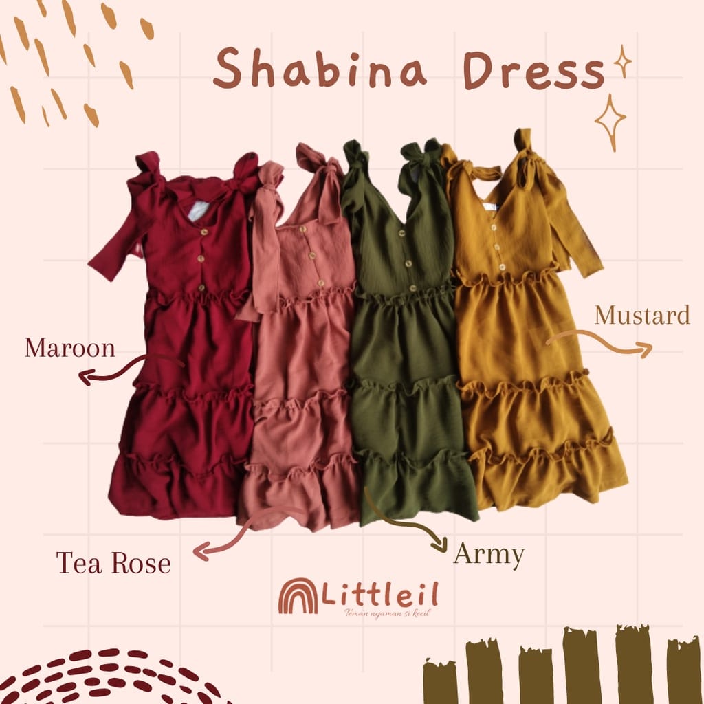 Qalisya Label - Shabina Dress/Overall Dress Anak/Dress Muslim Anak