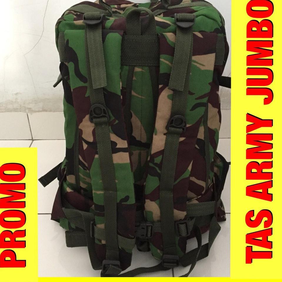 GGR.16Fe23ᴿ ▪ TAS ARMY JUMBO TAS RANSEL TENTARA TNI HIJAU LORENG TERBAGUS LORENG HIJAU