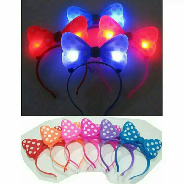 BANDO PITA MINNIE MOUSE LED ( BISA NYALA )