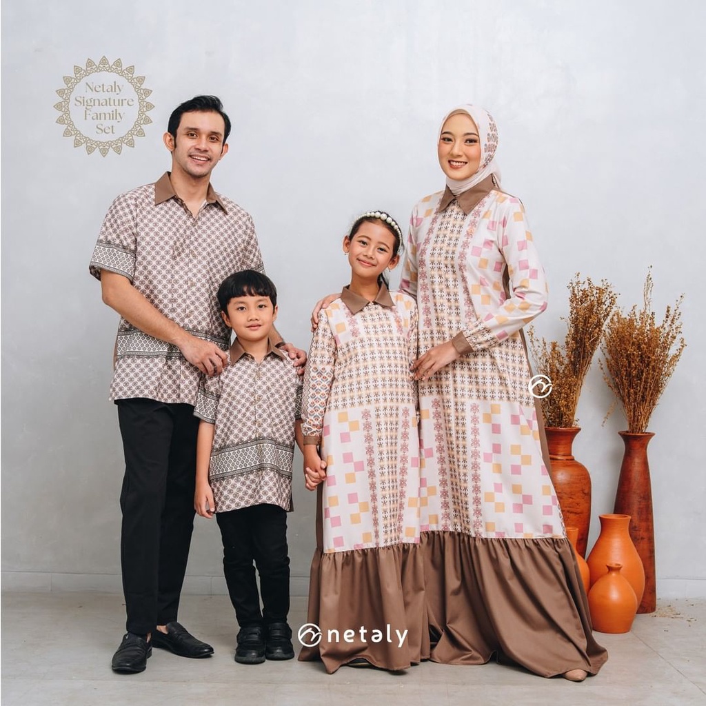 SARIMBIT NETALI Dressanala (Netali Sarimbit Idul fitri) baju keluarga