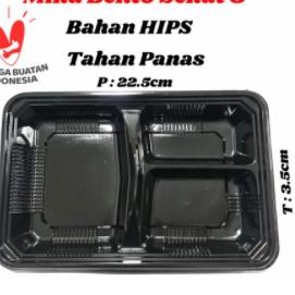➻ Tray Mika Bento Sekat 3 / Tray Bento 3 Sekat / Box Bento. ◄