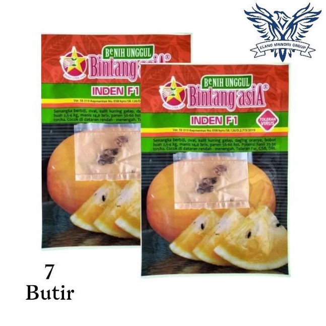 Repack 2000an Benih Bibit Semangka INDEN F1 7butir Semangka Kuning Bintang Asia Cocok Untuk Di Pekarangan