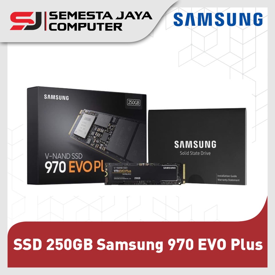 SSD 250GB Samsung 970 EVO Plus 250GB SSD M.2 NVMe PCIe Garansi 5 Tahun