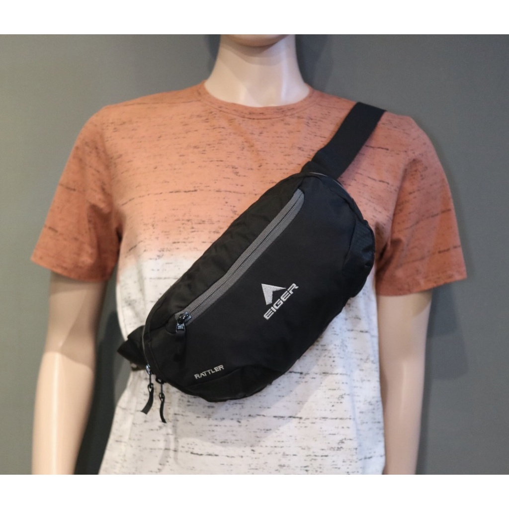 EIGER1989 TAS SELEMPANG WAIST BAG PRIA RATTLER 1.0 1F - TAS PINGGANG PRIA