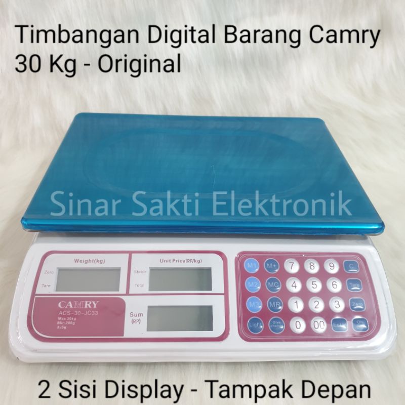 Timbangan Digital Camry Buah Laundry Daging Sayur 30kg 30 kg Duduk Barang Original Malang