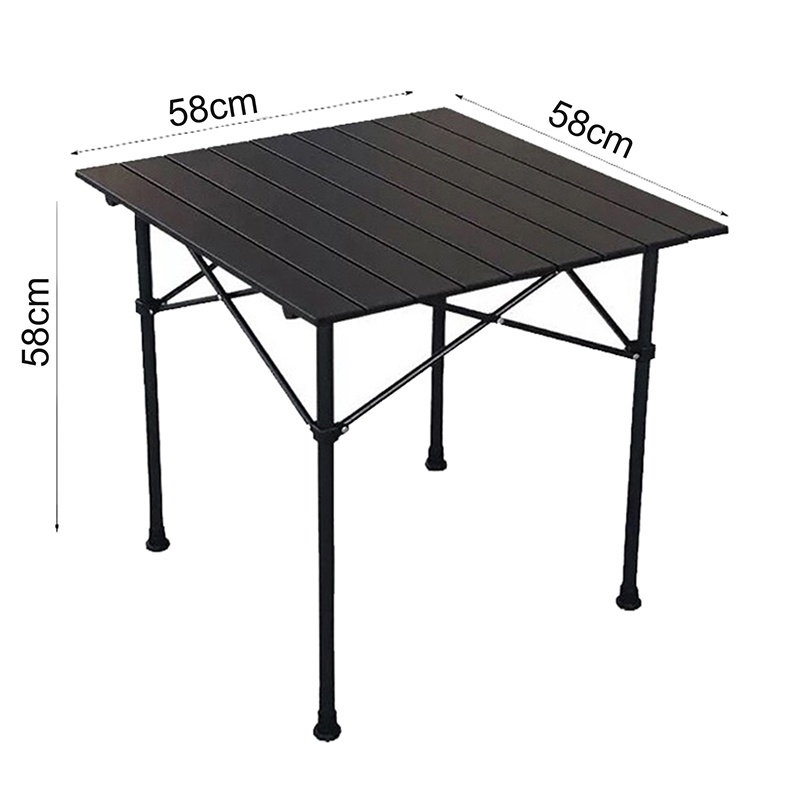 Portable Folding Camping Table P58 x L58 x T58 [Black]