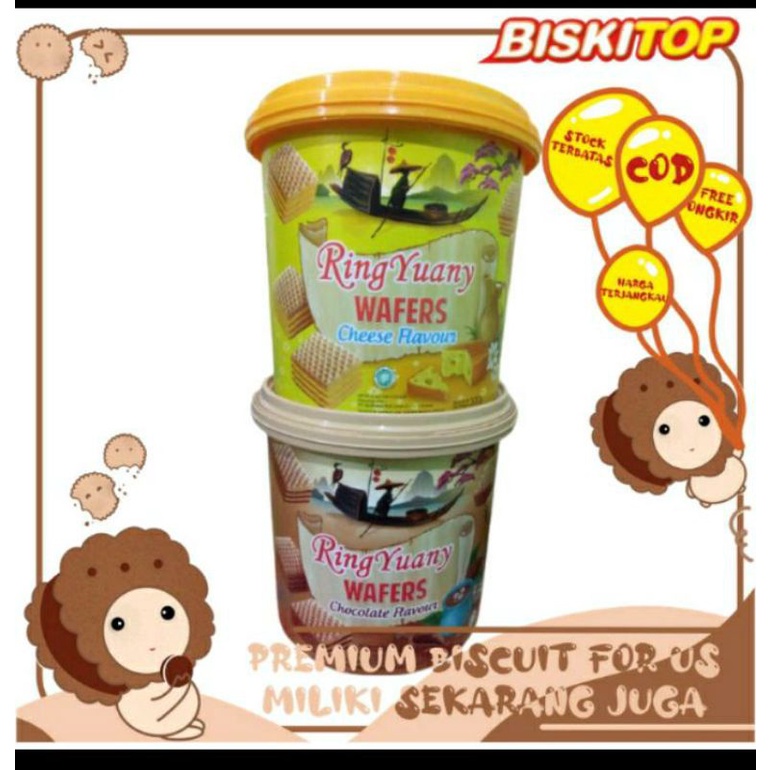 

BISKITOP RING YUANY 300 Gr wafer cocok dimakan bersama keluarga