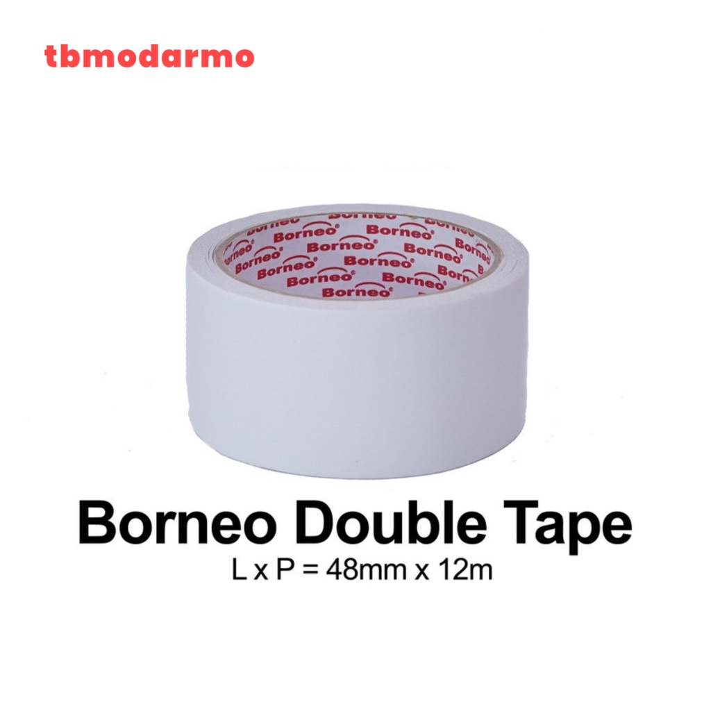 Double Tape Borneo Core Merah 48mmx12m - Satuan