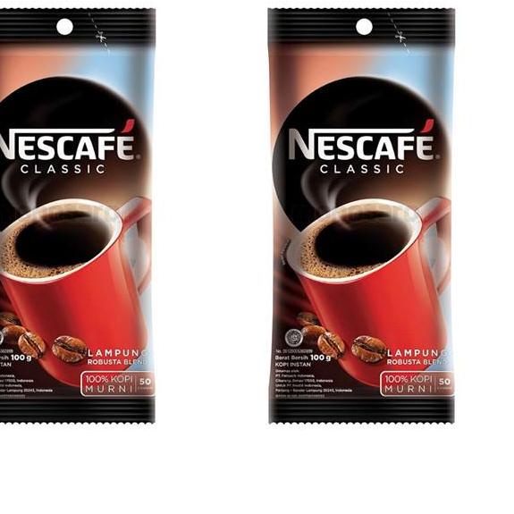 

✲ Nescafe Classic Kopi Hitam Instan Pouch 100 gr ➴