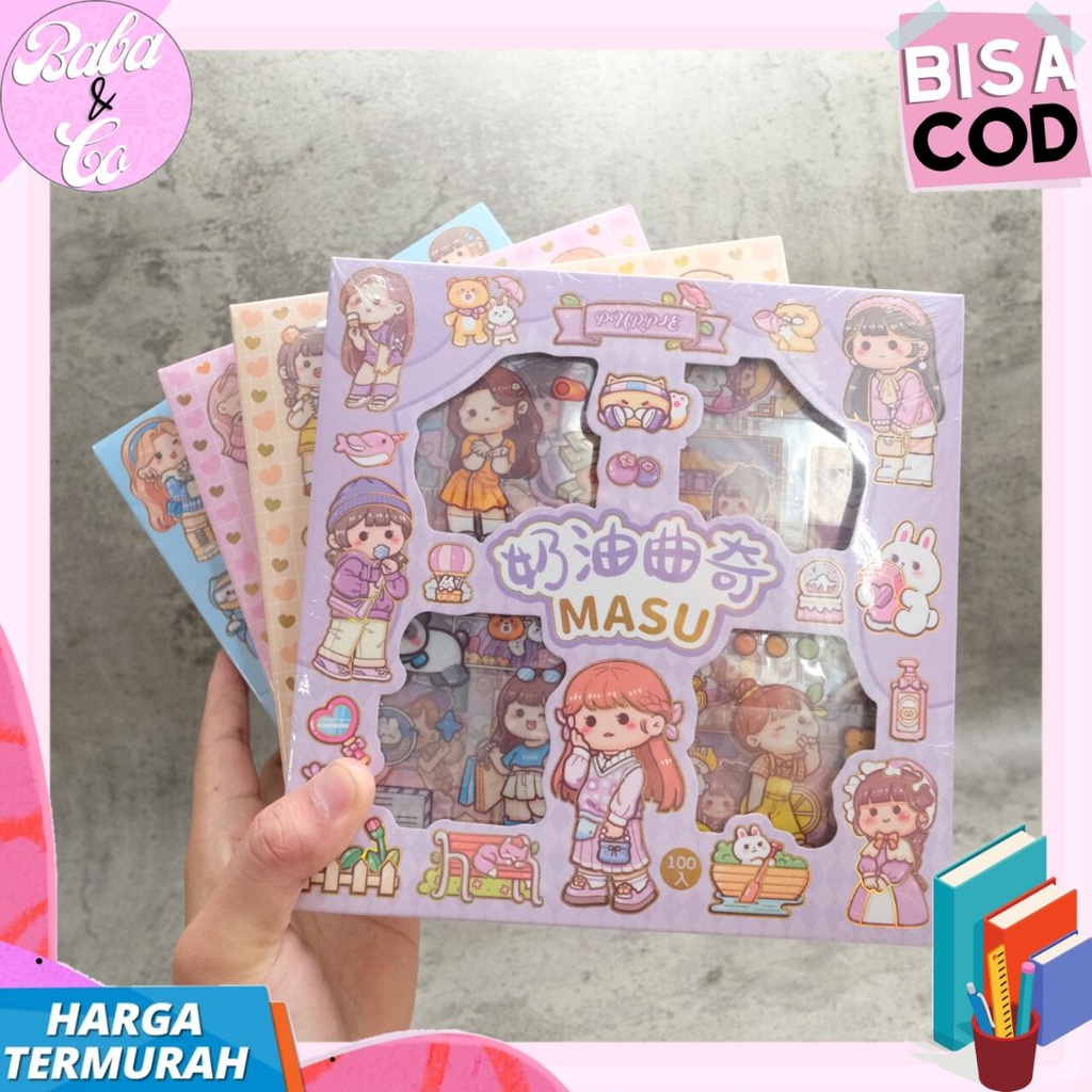 

STIKER 100 LEMBAR MASU STICKER SENMU VERSI 5 STIKER CUTE GIRL LUCU UNIK MURAH ATK MURAH BISA COD