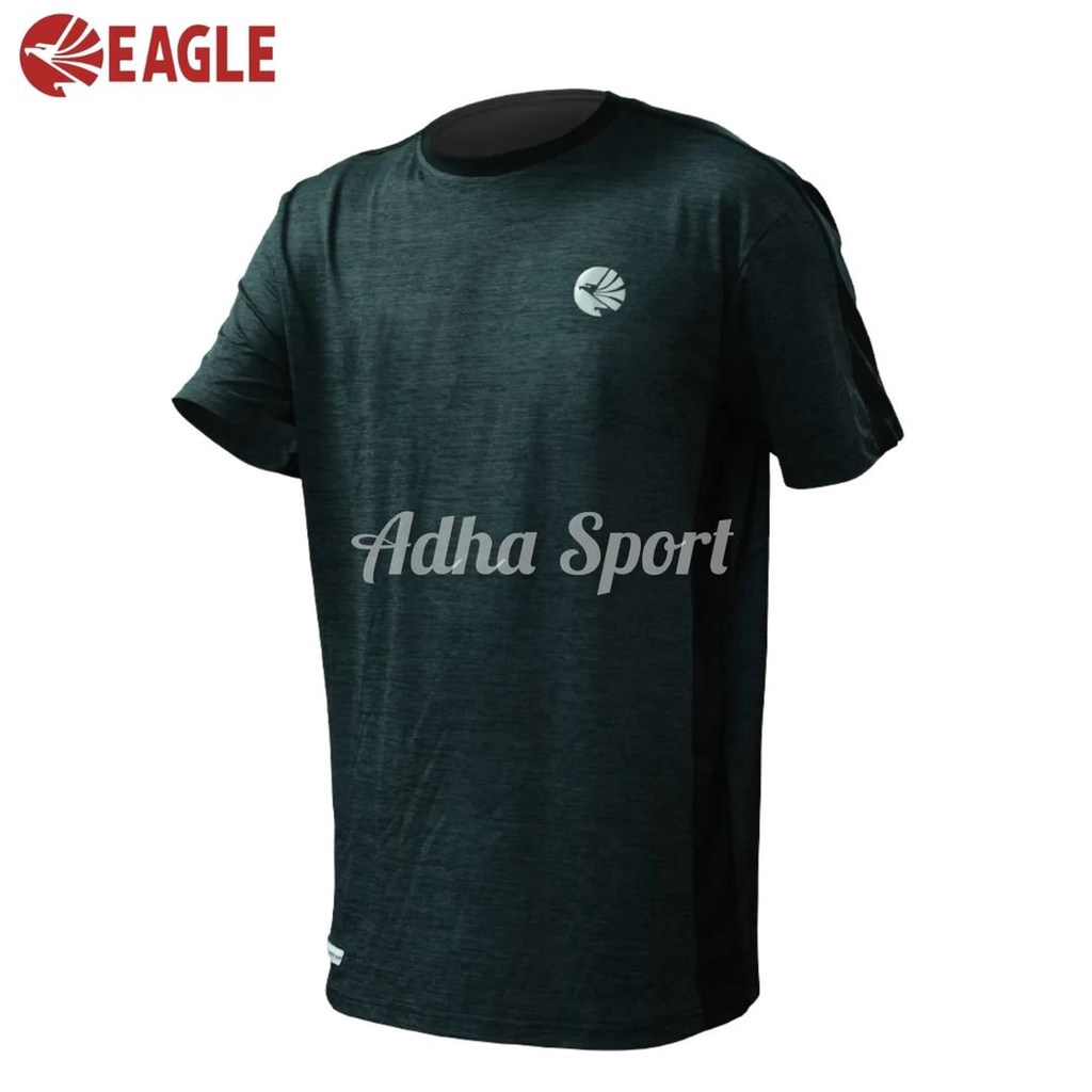 Jersey Eagle Basic Abu Hitam Kaos Badminton Bulutangkis Original Adha Sport