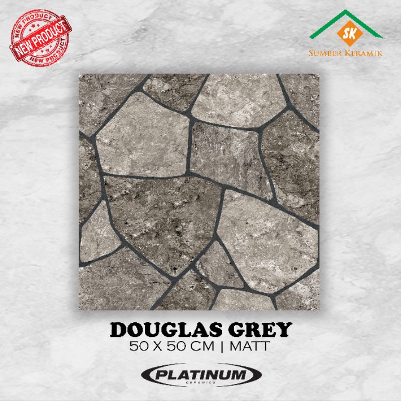 Keramik lantai 50x50 Douglas series / Platinum / kw-1 / Matt