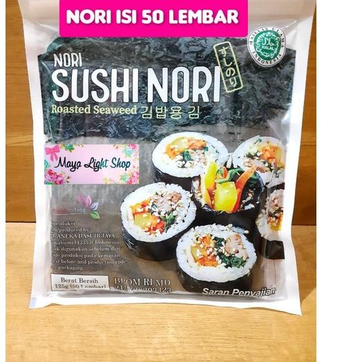 

✸ nori sushi 50 lembar Promo Sale Termurah Nori Manjun ekonomi sakao nori 50 lembar limited rumput laut sushi dried seaweed ✵