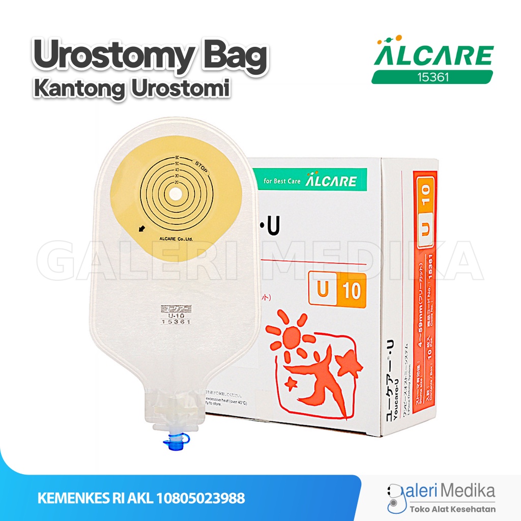 Urostomy Bag Alcare 15361 Penampung Urin / kantong Urostomi / kantong Urin / Urostomi Bag