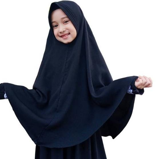 ☚ Yasta Fashion - Jilbab Instan Kerudung Anak syari Polos Cantik - Hitam ⅎ