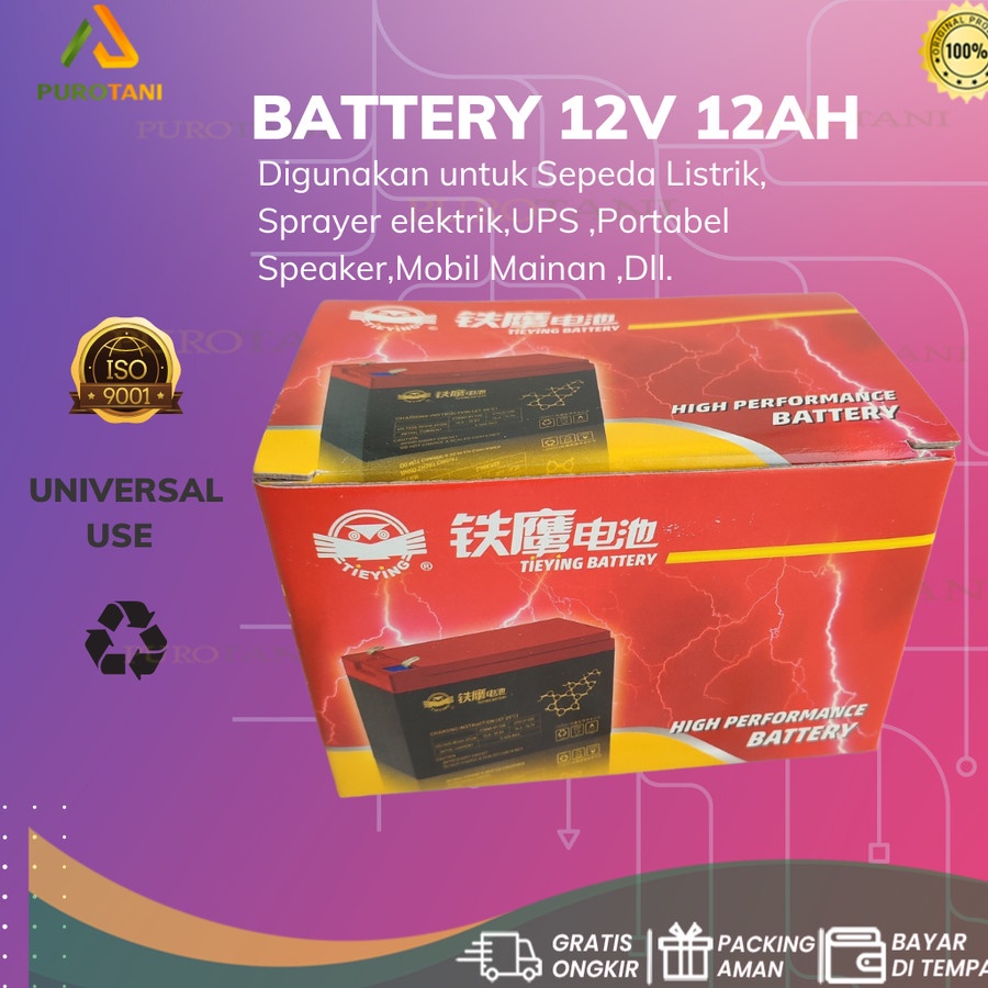 Aki UPS Sprayer sepeda listrik aki selis 12v 12ah baterai sepeda listrik motor listrik