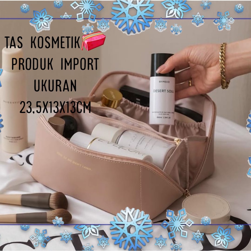 laristerus79 TAS KOSMETIK LIPAT travel pouch cosmetic skincare leather korea  T018