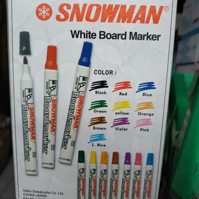 

spidol snowman wothbord 1 pack isi 12 pcs