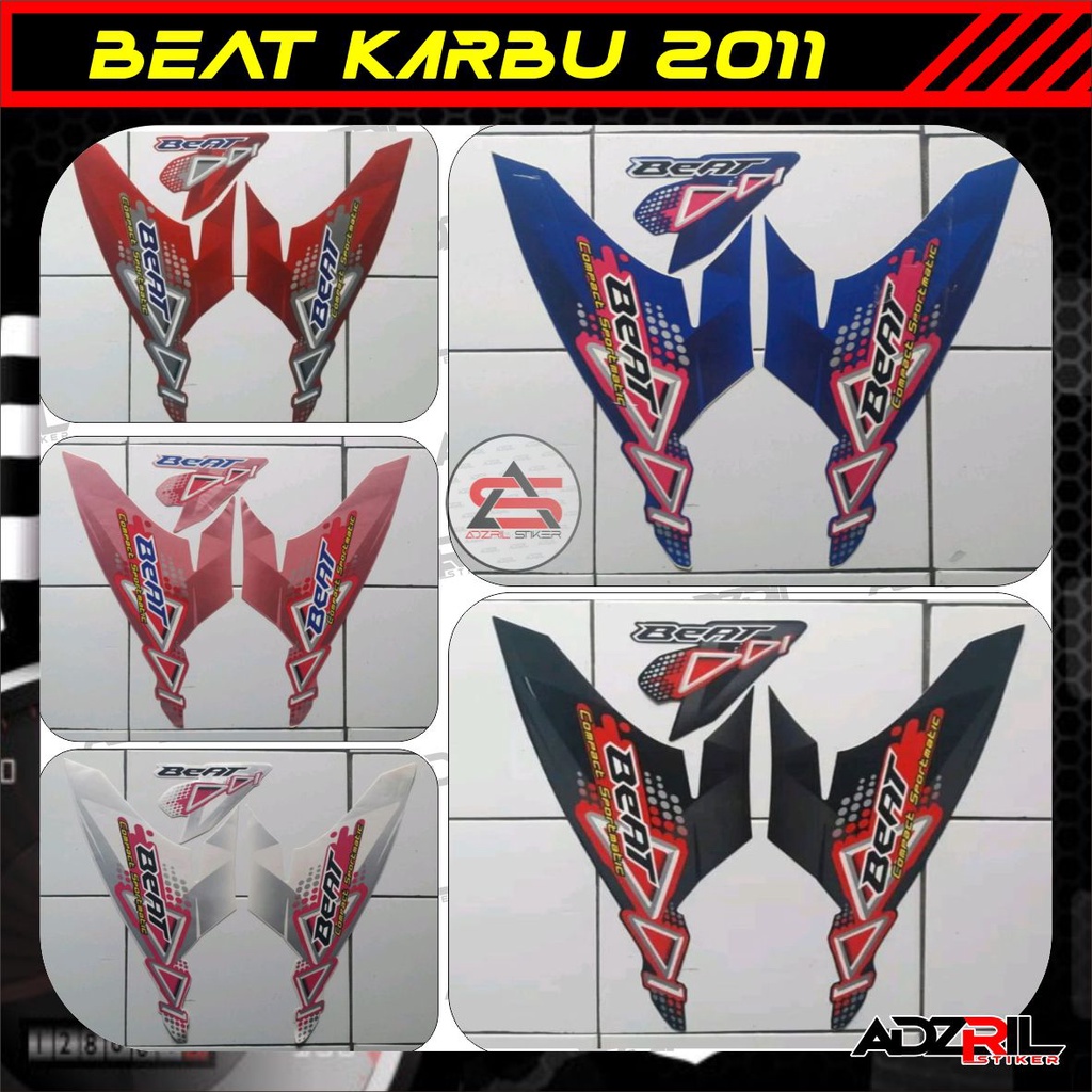 STRIPING HONDA BEAT KARBU 2011 / STIKER STANDAR BEAT LAMA / LIS  BEAT KARBU ORIAN PABRIK BERKUALITAS