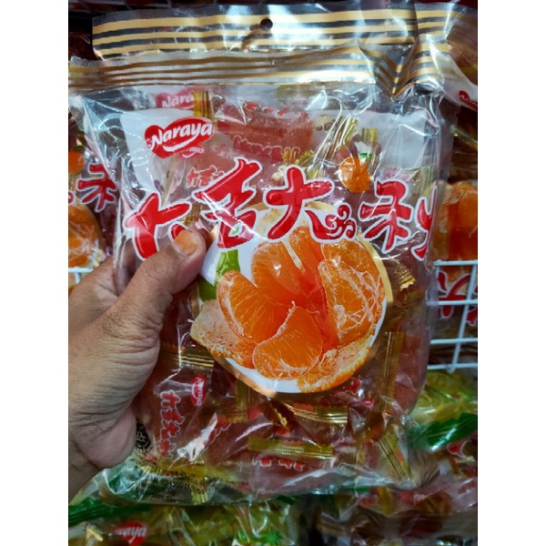

Permen jelly rasa jeruk/rasa nanas narara