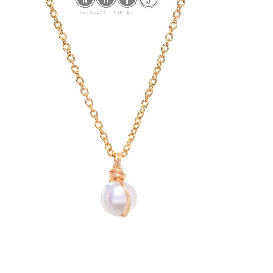 12.12 Fasion sale Nats Living: Kalung Titanium Wanita Mutiara 8mm Anti Karat 