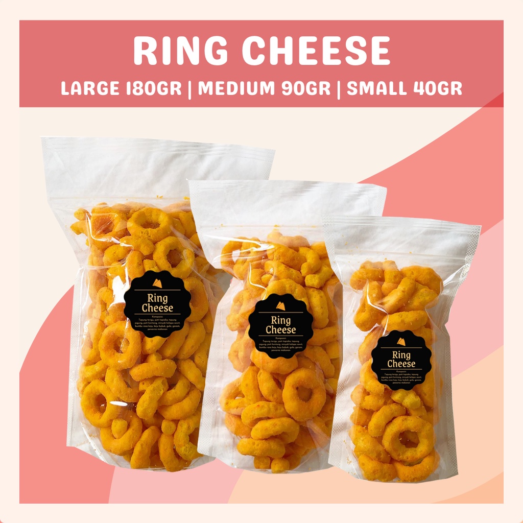 [DELISH SNACKS] Ring Cheese / Pedas (M) / Snack Cemilan / Camilan Keju Bulat / Kerupuk Ikan Pedas Asin Gurih