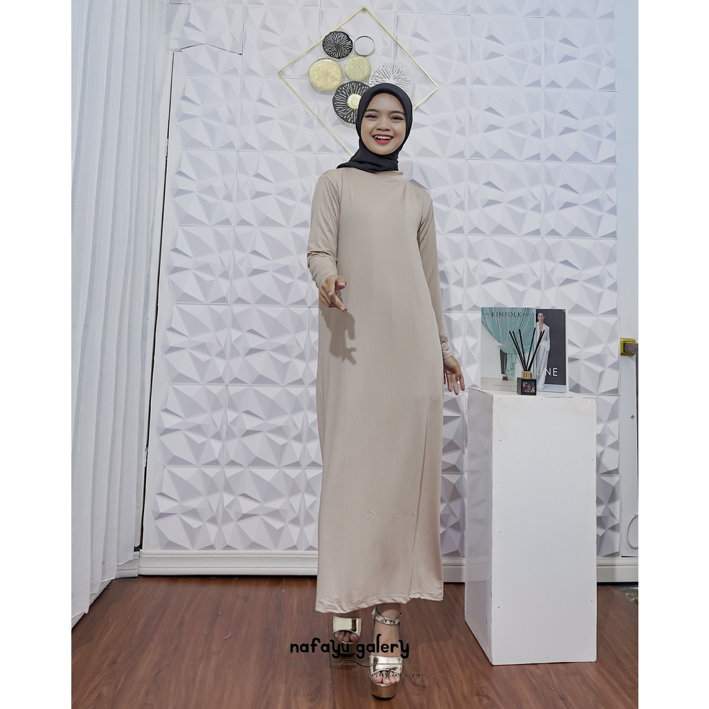 Manset Dress Gamis Inner Panjang - Nude
